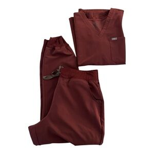 FIGS Maroon Jogger Pant One Pocket Women's Scrubs NWOT Size XL Nurse Doctor Med